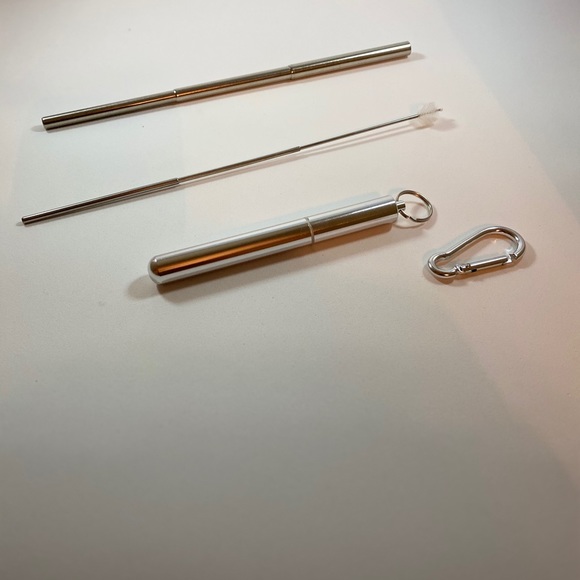 New portable metal straw set - Picture 2 of 5